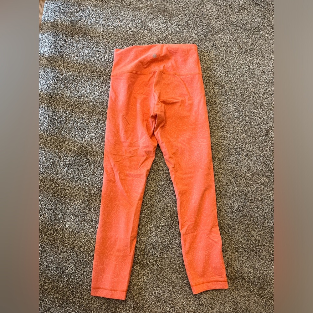 like new lulu lemon align leggings in orange